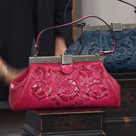 Rare Patricia Nash barbie pink top handle bag - Picture 4 of 16